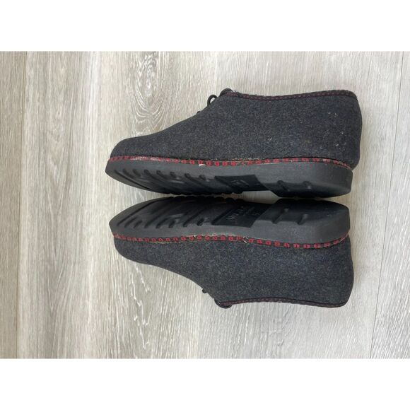 Wild' n Wooly by Stegmann Women's Oxford Ankle Lace Up Pure Wool 6 Black Shoes - Picture 4 of 10